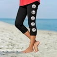 thumbnail image 2 of Fjofpr Toddler Girl Clothes 5T-6T Toddler Kids Fashion Baesball Print Summer Leisure Yoga Sports Frenum Cropped Pants Black 5 Years, 2 of 4