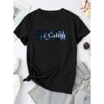 thumbnail image 3 of [Casual Elegant Print Tee] Casual & Sporty Elegant Print Tee - Women's Round Neck Short Sleeve T-Shirt | S-XXL, Multiple Colors Available, Comfortable Fit, 3 of 5