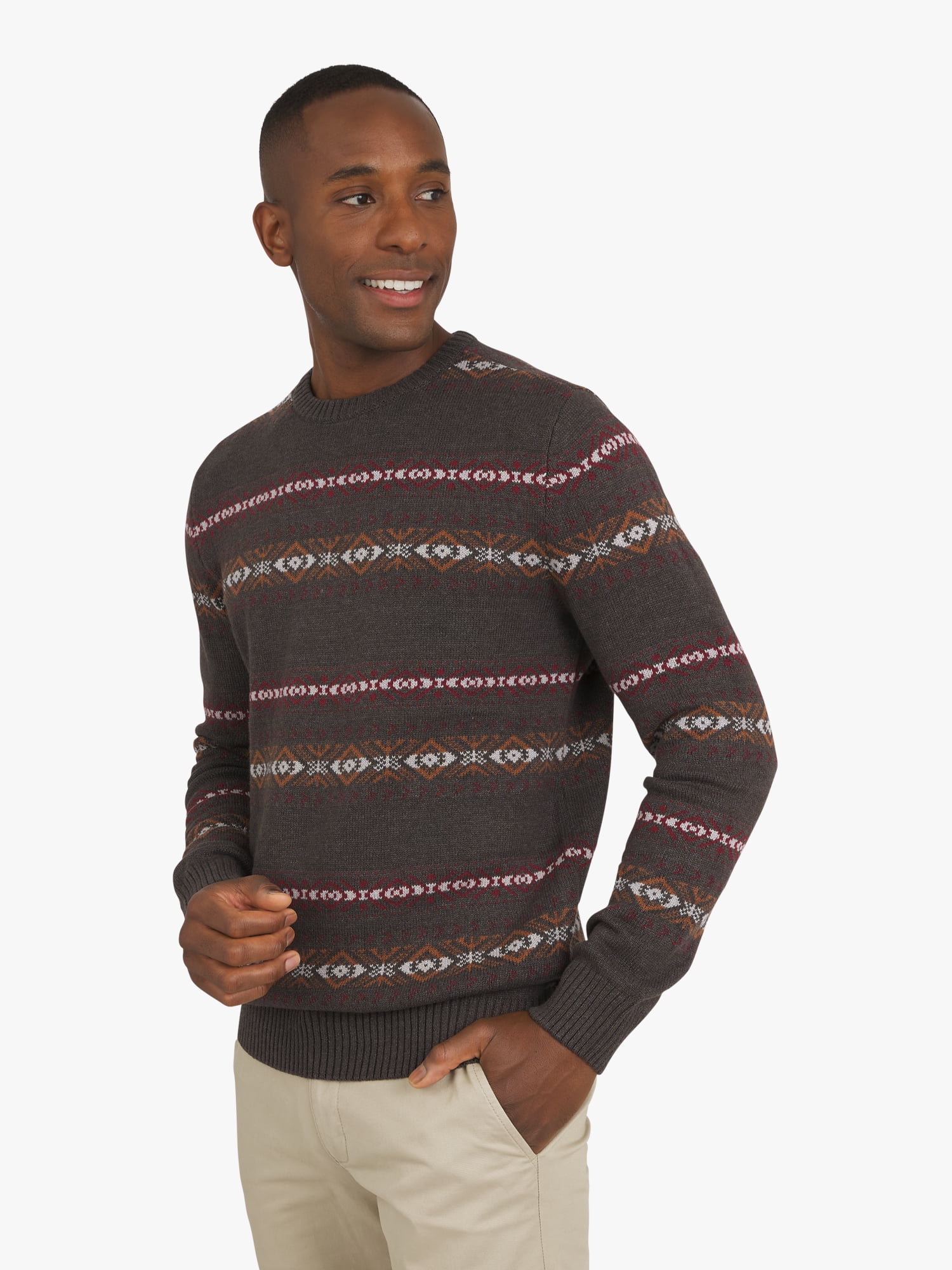 Chaps Men's & Big Men's Long Sleeve Crewneck Sweater, Sizes S-3XL