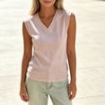 thumbnail image 7 of ClodeEU Women's V Neck Sleeveless Tank Top ,Solid Color Casual Summer Tops Pink,Women's Plus S, 7 of 7