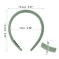 thumbnail image 3 of Unique Bargains 1 Pc Classic Elegant Sponge Headband for Women for Girls 6.10"x5.31" Green, 3 of 4