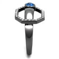 thumbnail image 3 of Womens Light Black Ring Anillo Para Mujer Stainless Steel Ring with Top Grade Crystal in Capri Blue Alannah, 3 of 4