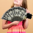 thumbnail image 3 of Elegant Chinese Folding Hand Fans with LED Lights for Stage Performances Line Dancing Wedding Party Decorations, 3 of 3