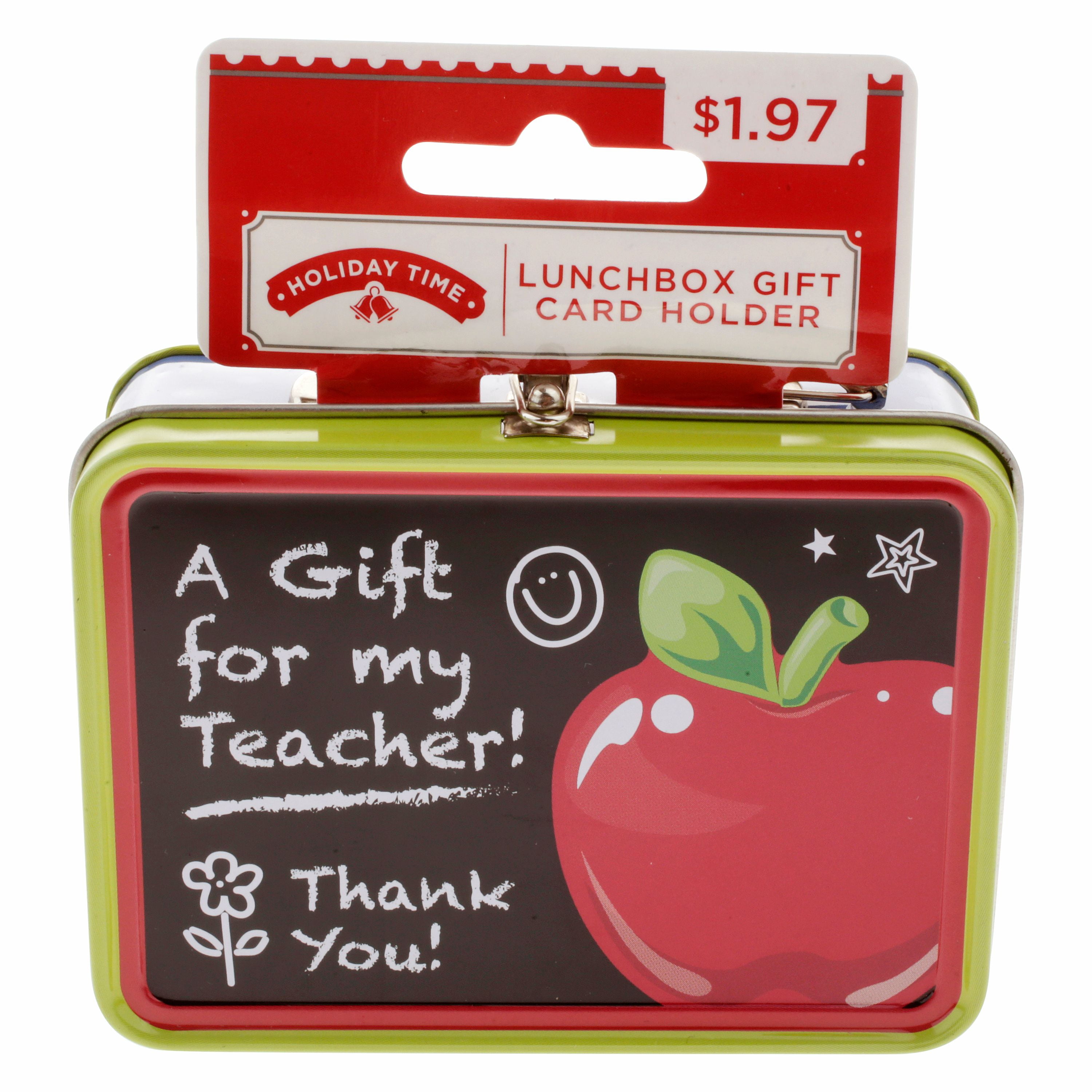 Holiday Time Lunch Box Gift Card Holder Teacher