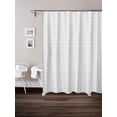 thumbnail image 4 of Better Homes & Gardens Solid Waffle 72" x 72" Fabric Shower Curtain, White, 4 of 6