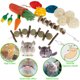 thumbnail image 4 of FUYGRCJ - Juego de 16 juguetes masticables naturales para conejos, duraderos y para animales pequeños, con bolas de madera de manzano y hierba, esponja vegetal y zanahoria, mejora la salud dental de, 4 of 8