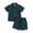Green, variant on Gbsyewxs Boys Outfit Set 2 Piece Lapel Short Sleeve Tops And Shorts Solid Color Casual Summer Boys Clothes Army Green Size 18-24 Months