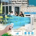 thumbnail image 3 of Towallmark 3000 CFM Evaporative Cooler, Portable Air Cooler With Remote, 3 Speed 12H Timer, 10.3 Gallon Tank 4 Ice Packs, For Indoor Outdoor Room Office Patio Use, 3 of 7