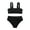 Black, variant on Vedolay Girls Summer Swimisuit 2 Piece High Waisted Criss Cross Cut Out Bikini Swimsuit Bathing Suit,Black 5-6 Years