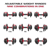 FitRx SmartBell, 9 in 1 Adjustable Dumbbell, 25 lb