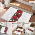 thumbnail image 5 of Rectangle Rug 2x3ft Area Rug,Valentine's Day Roses Area Rugs for Living Room Bedroom,Watercolor Country Floral Art Floor Mat Non-Slip Non-Shedding Carpet Indoor Accent Rugs, 5 of 9