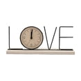 thumbnail image 2 of Reloj decorativo de mesa en metal y madera con diseños de "LOVE" y "HOME", mecanismo silencioso sin tic-tac, 30 x 12 x 6 cm para decoración de sala de estar, dormitorio y oficina., 2 of 6
