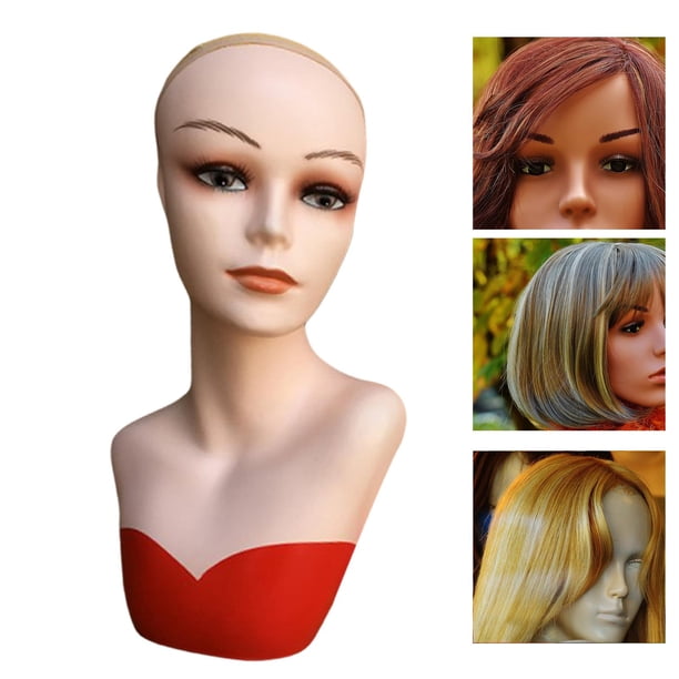 Maniquí de Peluca, Modelo de DIY, de cabellero de Entrenamiento de Peluquería, Cabezas de Maniquí de Soporte Libre para Peinado, Prá rojo
