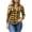 Yellow, variant on Dpjklzsn Women's Plaid Button Down Shirt, Long Sleeve Collared Flannel-Style Blouse for Casual Everyday Outfits