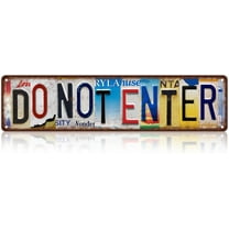 Vintage Do Not Enter Metal Tin Signs Street Signs Man Cave Bar Cafe Home Wall Decor 16 x 4 Inches