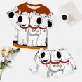 thumbnail image 4 of Cartoon Family Guy Summer Home Suit For Womens Short-Sleeved Pajama Set 2pcs Loungewear Soft Sleepwear T-Shirts Tee Shirt Top And Short Sleeping Pants, 4 of 8