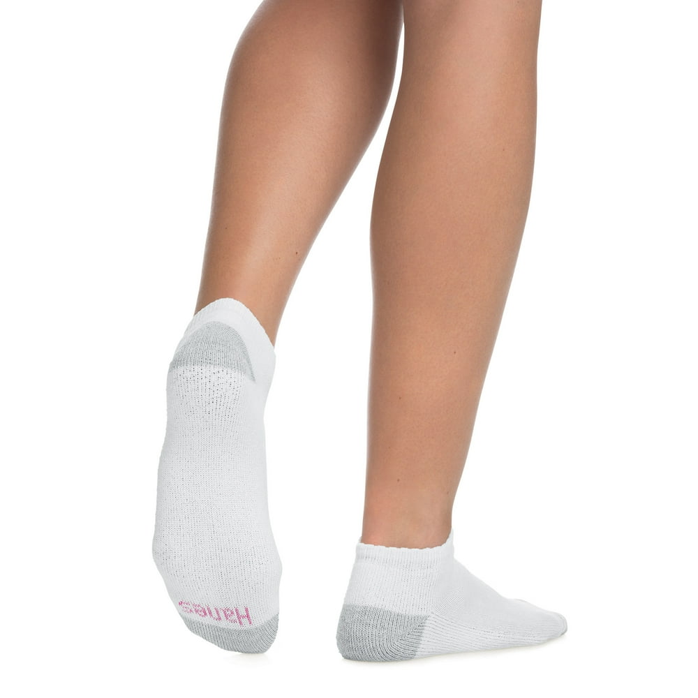 Hanes Women's Low Cut Socks, White, 10Pack
