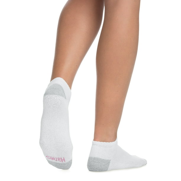 Hanes Women's Low Cut Socks, White, 10Pack