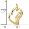 thumbnail image 3 of 10K Yellow Gold Heart Charm (15 X 11) Made In United States 10c382, 3 of 5