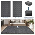 thumbnail image 3 of Hasoo 9' x 12' Black/Gray Outdoor Rug for Patio Decor Waterproof Plastic Straw Modern Geometric Carpet PP Tube Woven Portable Camping Mat for Picnic Balcony, 3 of 7