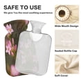 thumbnail image 4 of 2L Hot Water Bottle with Soft Velvet Cover PVC Hot Water Bag for Pain Relief Long-Lasting Warmth Small Pink Wildflowers, 4 of 8