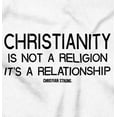 thumbnail image 2 of Christianity Is Not A Religion Men's Graphic T Shirt Tees Brisco Brands L, 2 of 6