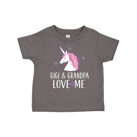 

Inktastic Gigi and Grandpa Love Me Unicorn Grandchild Gift Toddler Toddler Girl T-Shirt