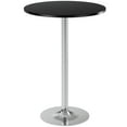 thumbnail image 4 of Homall Bistro Pub Table Round Bar Height Cocktail Table Metal Base MDF Top Obsidian Table with Black Leg 23.8-Inch Top, 39.5-Inch Height, Black/Silver, 4 of 7