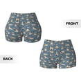 thumbnail image 5 of Vsdgher French Bulldog Yoga print Workout Shorts for Women Seamless Soft Smooth Gym Yoga Scrunch Active Exercise Fitness Shorts, 5 of 8