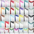 thumbnail image 2 of 1 Piece Sheer Voile Home Decor Fully Hemmed Scarf Valance Swag Topper 35" X 216", 2 of 2