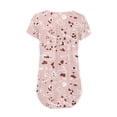 thumbnail image 5 of Wycnly Womens Blouses and Tops Dressy Comfy Lightweight Flowy Swing Button up Henley Shirts Pullover Tunic Summer Floral Print V-Neck Short Sleeve Cute Tees Tops Pink XL, 5 of 5