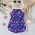 thumbnail image 2 of eczipvz Girls 4th Of July Outfit Baby Girl Romper Sleeveless Adjustable Tie-Up Strap Short Jumpsuits Summer Clothes Blue,3-4 Years, 2 of 7