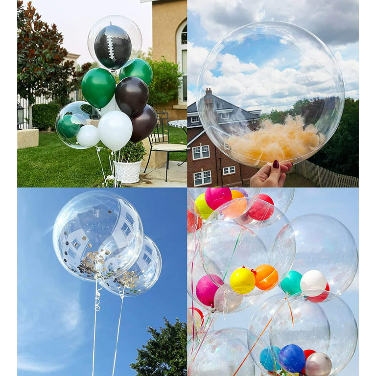 Bobo Balloons 24 Clear Bubble Balloon Large Wide Mouth to Stuffing Gifts 