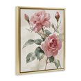 thumbnail image 3 of Stupell Industries Pink Watercolor Roses and Buds Gold Framed Floater Canvas Wall Art, design by Petal Prints Design, 3 of 9