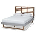 thumbnail image 3 of Baxton Studio Luciana Modern and Contemporary Light Grey Fabric Upholstered and Ash Walnut Brown Finished Wood Queen Size Platform Bed, 3 of 10