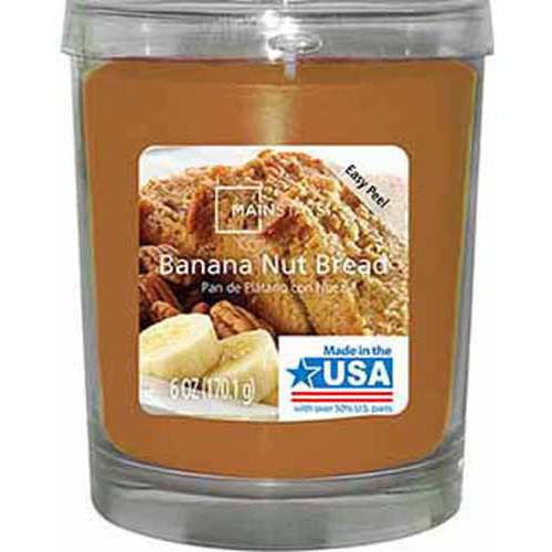 Mainstays 6 Oz Candle, Banana Nut Bread