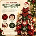 thumbnail image 2 of Christmas DIY Quilted Fabric Tree Kit, Beginner-Friendly Patchwork Craft Set with Pre-Cut Pieces, Tabletop Holiday Decor for Mantel Office, 2 of 5