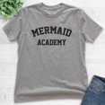 thumbnail image 2 of Kids Mermaid Academy T-Shirt, Youth Kids Girl T-Shirt, Summer Shirt, Mermaid T-shirt, Ocean Shirt, Beach Tshirt, Dark Heather Gray, Medium, 2 of 4