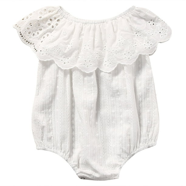 TheFound Baby Girls Summer One piece Clothes Off Shoulder Ruffle Romper Walmart