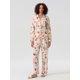 thumbnail image 1 of Conjunto de 2 piezas para estar en casa para Navidad 2025 para mujer, camisa de manga larga con estampado de muñeco de nieve, pantalones de pierna ancha, conjuntos de ropa de dormir, 1 of 1