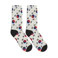 thumbnail image 4 of Men's South Korean Flag Novelty Athletic Socks Women's Digital Printing Funky Patterned Crew Socks, 4 of 7