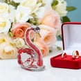 thumbnail image 4 of unbranded 2Ud De Cisne De Cristal Roja Romántica Para Hogar Y Oficina, 4 of 6