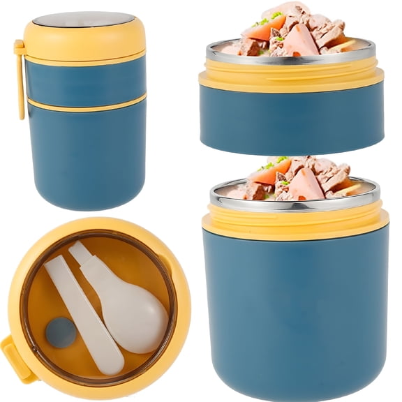 ACDANC Vacuum Insulated Food Jar for Kids with Foldable Spoon,24 Oz Stainless Steel Thermal Food Container Food Thermos Soup Cup Stainless Steel Container