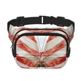 thumbnail image 1 of Disketp Patriotic Butterfly Floral Riñonera de Doble Capa, Bolsa de Cintura Ajustable para Viajes, Correr y Senderismo, Riñonera Ligera para Hombre y Mujer, 1 of 9