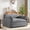 Gray, variant on MODERNLUXE 50" Oversized Accent Chair,Chenille Fabric Single Sofa Chair with Padded Arms,Pillows,Wide and Deep Seat, Modern Upholstered Comfy Armchair Couch Lounge for Living Room, Bedroom, Yellow