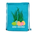 thumbnail image 2 of Easter Basket Backpack Bulk Cotton Drawstring Cinch Bags Easter Bunny Gift Bags - Gone Hunting, 2 of 2