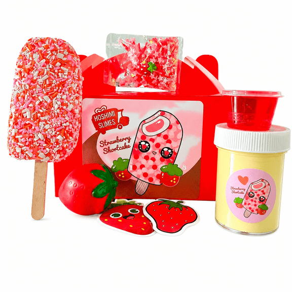 Hoshimi Slimes Strawberry Shortcake Crunch Butter Slime Kit with Clay