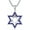05-blue, variant on Star of David Necklace for Men 925 Sterling Silver Estrella De David Classic Jewish Israeli Pendant Necklace Jewelry Gifts for Men Women