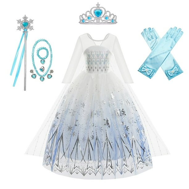 Disney reine des neiges princesse robe Elsa couronnement enfants fête d