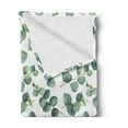 thumbnail image 2 of Leaf Soft Flannel Fleece Throw Blanket, Watercolor Style Pattern Dollar Eucalyptus Leaves and Branches, Cozy Plush for Indoor and Outdoor Use, 50" x 70", Green Pale Brown White, by Ambesonne, 2 of 5